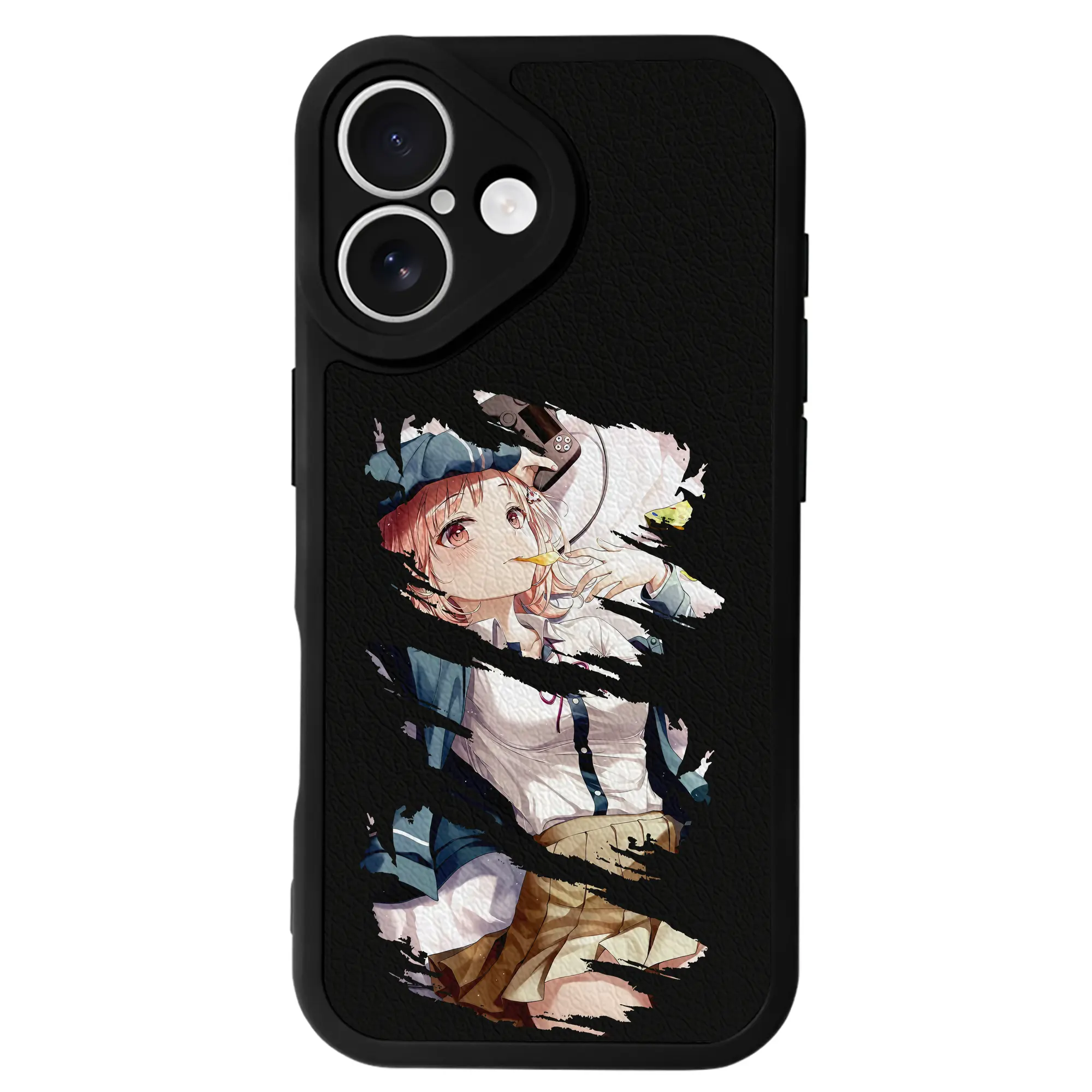 ダンガンロンパ グッズ,七海千秋 - IPhone 16シリーズ対応 ・ シリコンスマホケース ・ レザー調 ・ 高精度フィット ・ 耐衝撃 ・ ワイヤレス充電対応 ・ 精密カット